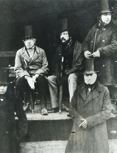 De gauche à droite, Lord Paget, Lord Carlisle et Isambard Kingdom Brunel - English Photographer